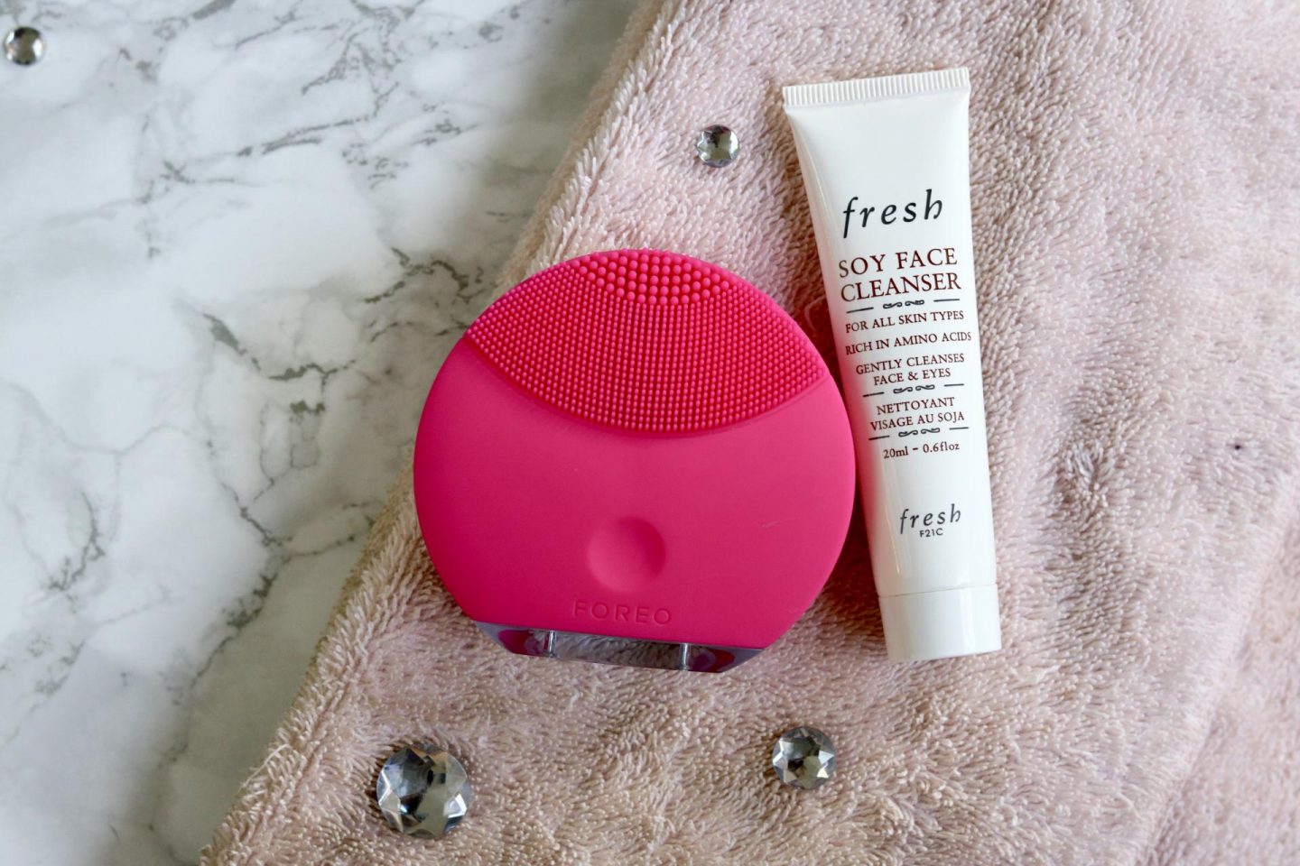 Fresh face cleanser and Foreo luna