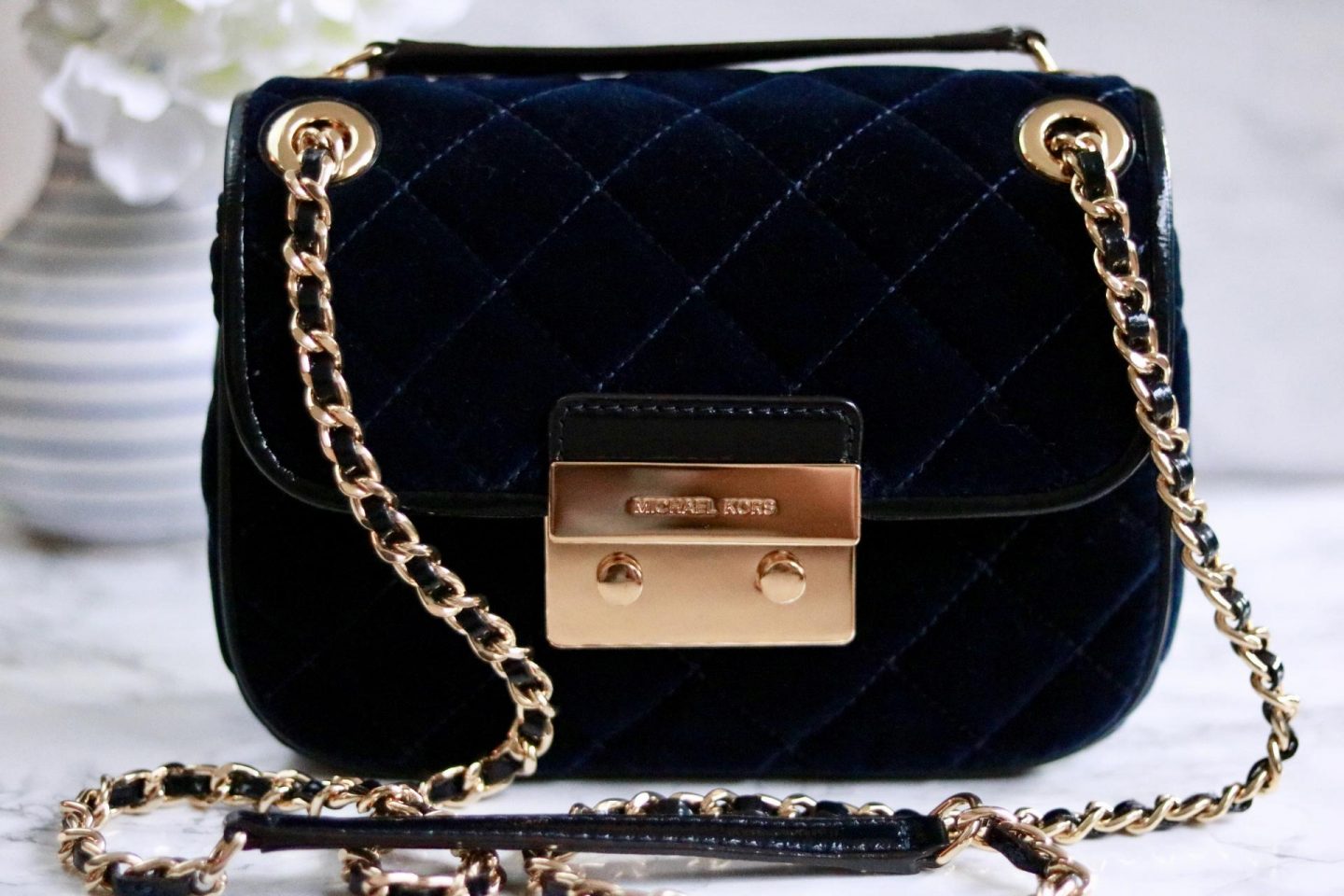 michael kors velvet purse