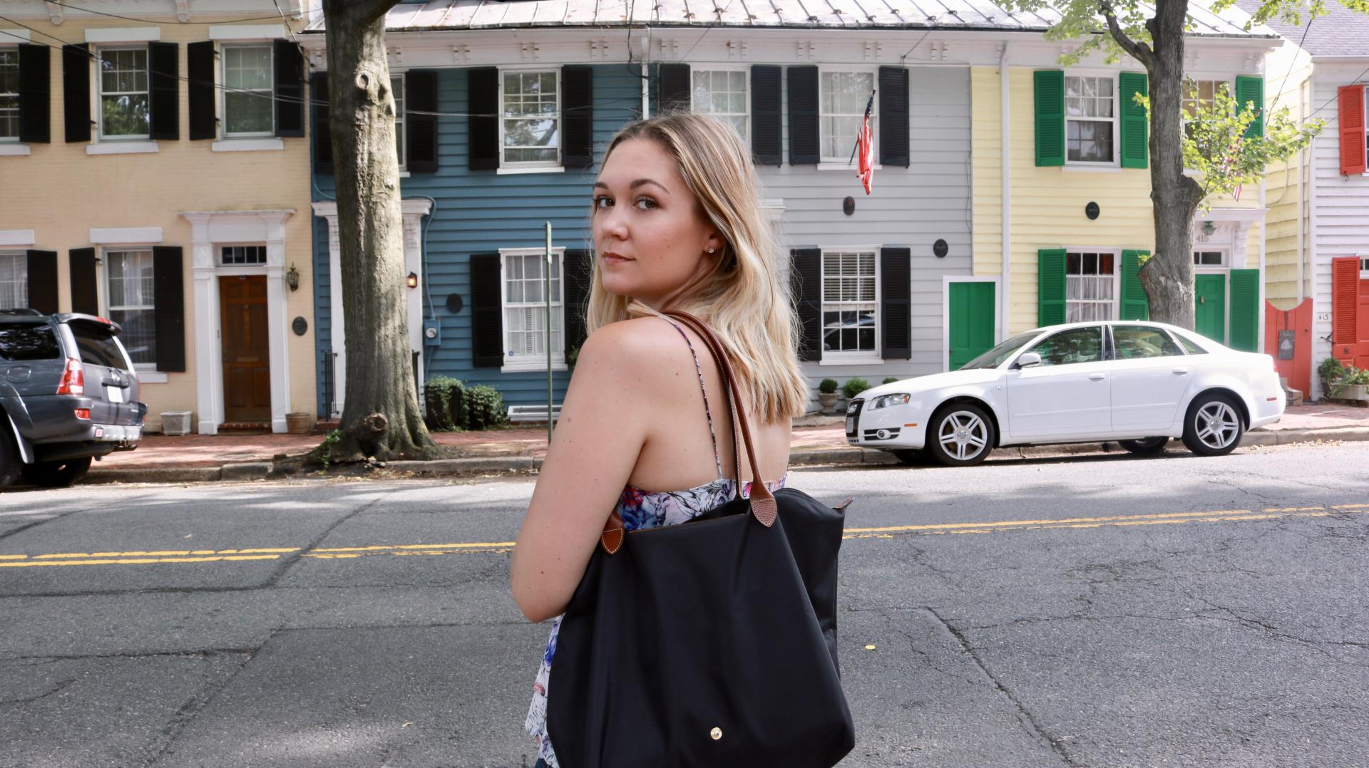 What's In My Work Bag: Longchamp Le Pliage - Katie Actually