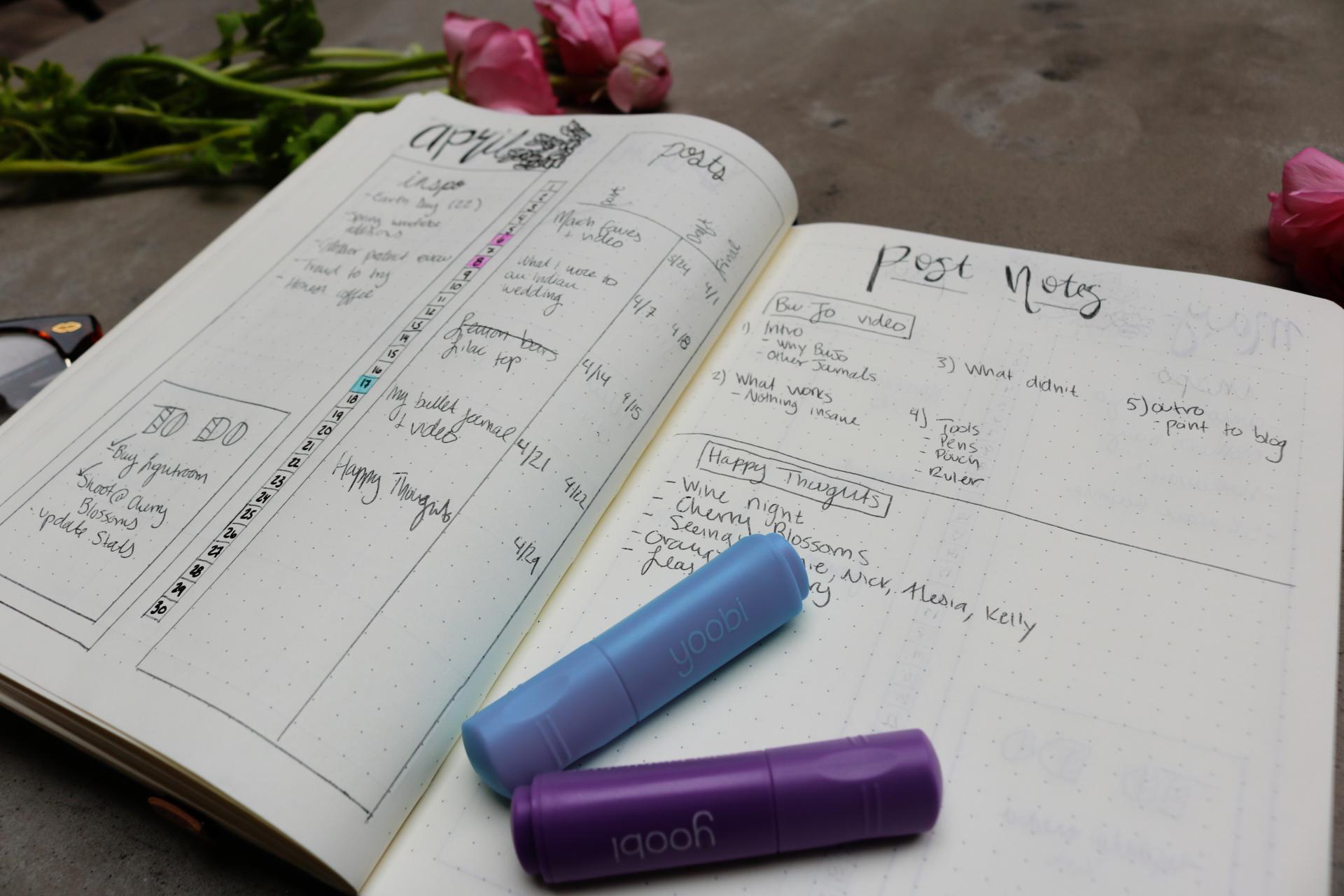 How I Use My Bullet Journal for Blogging - Katie Actually